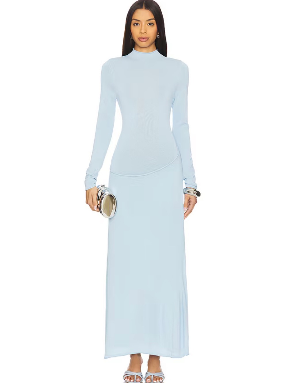 LIONESS Resolution Maxi Dress Light Blue M